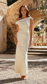 Auria Off Shoulder Maxi Dress - Yellow