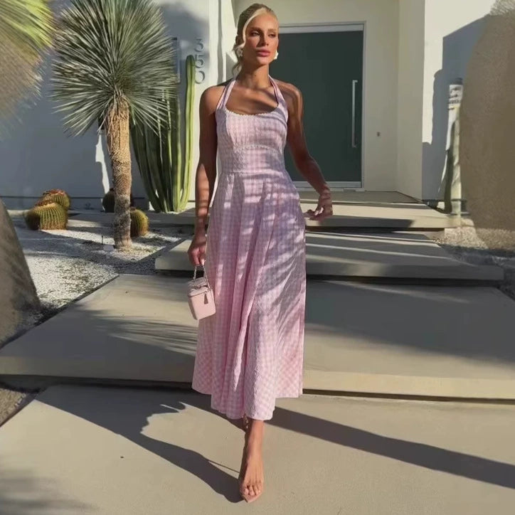 Vivien Gingham Midi Dress