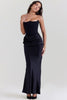 Black Strapless Corset Dress