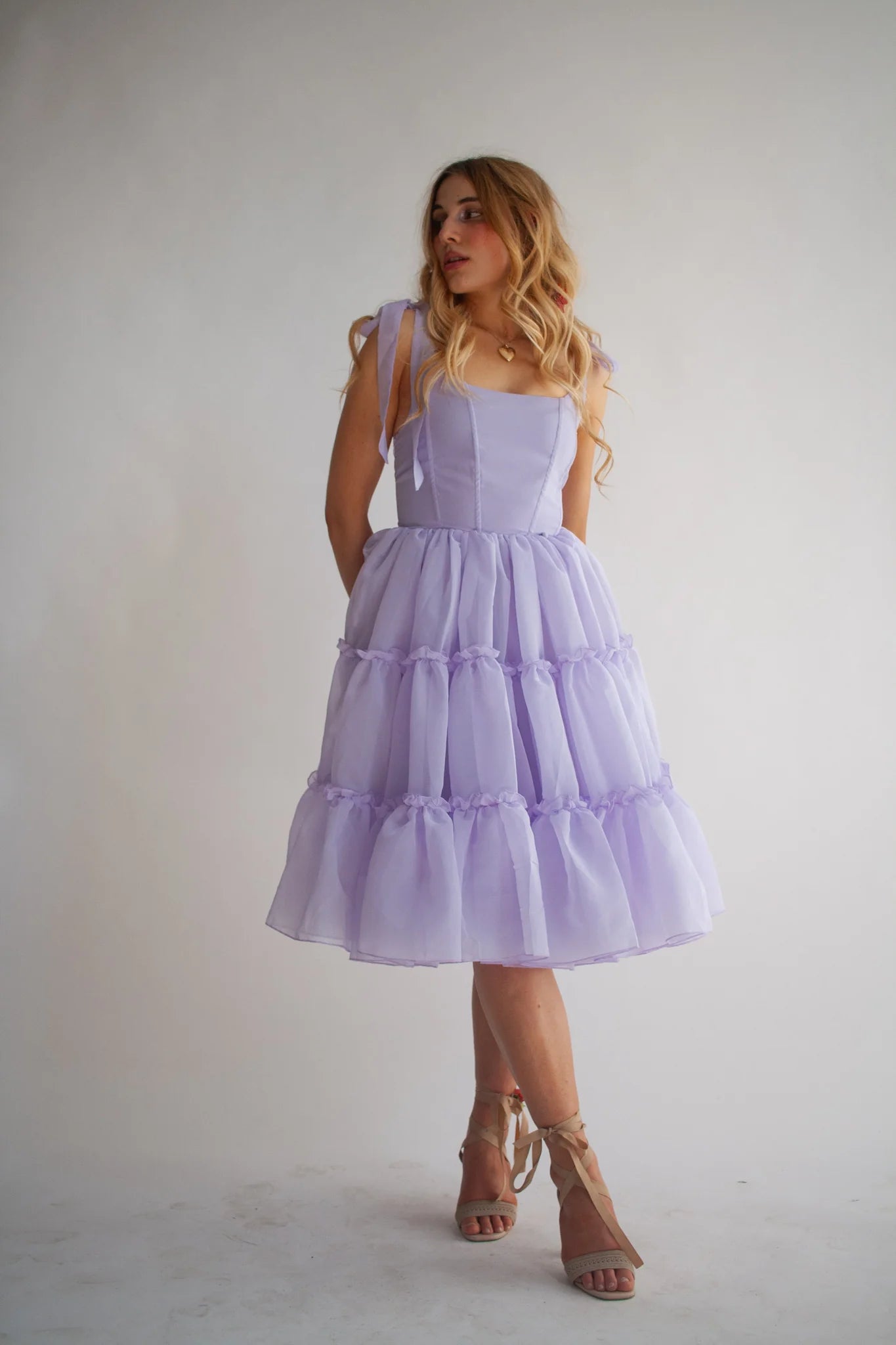 The Siena Dress in Lavande Purple
