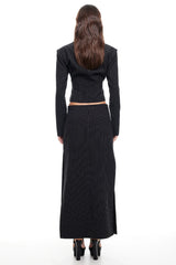 LIONESS Lune Blazer Onyx Pinstripe