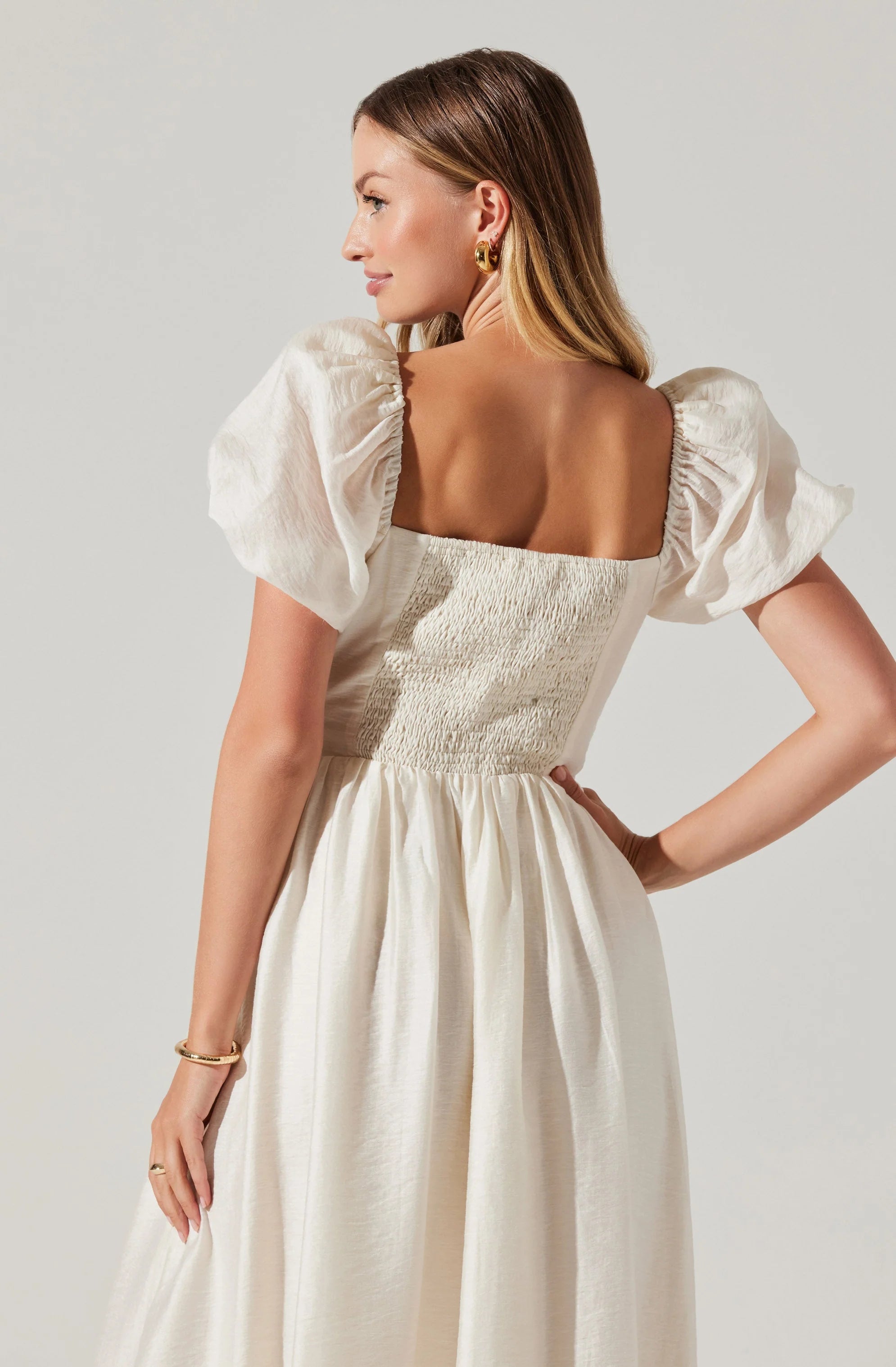Lunaria Pleated Bustier Midi Dress