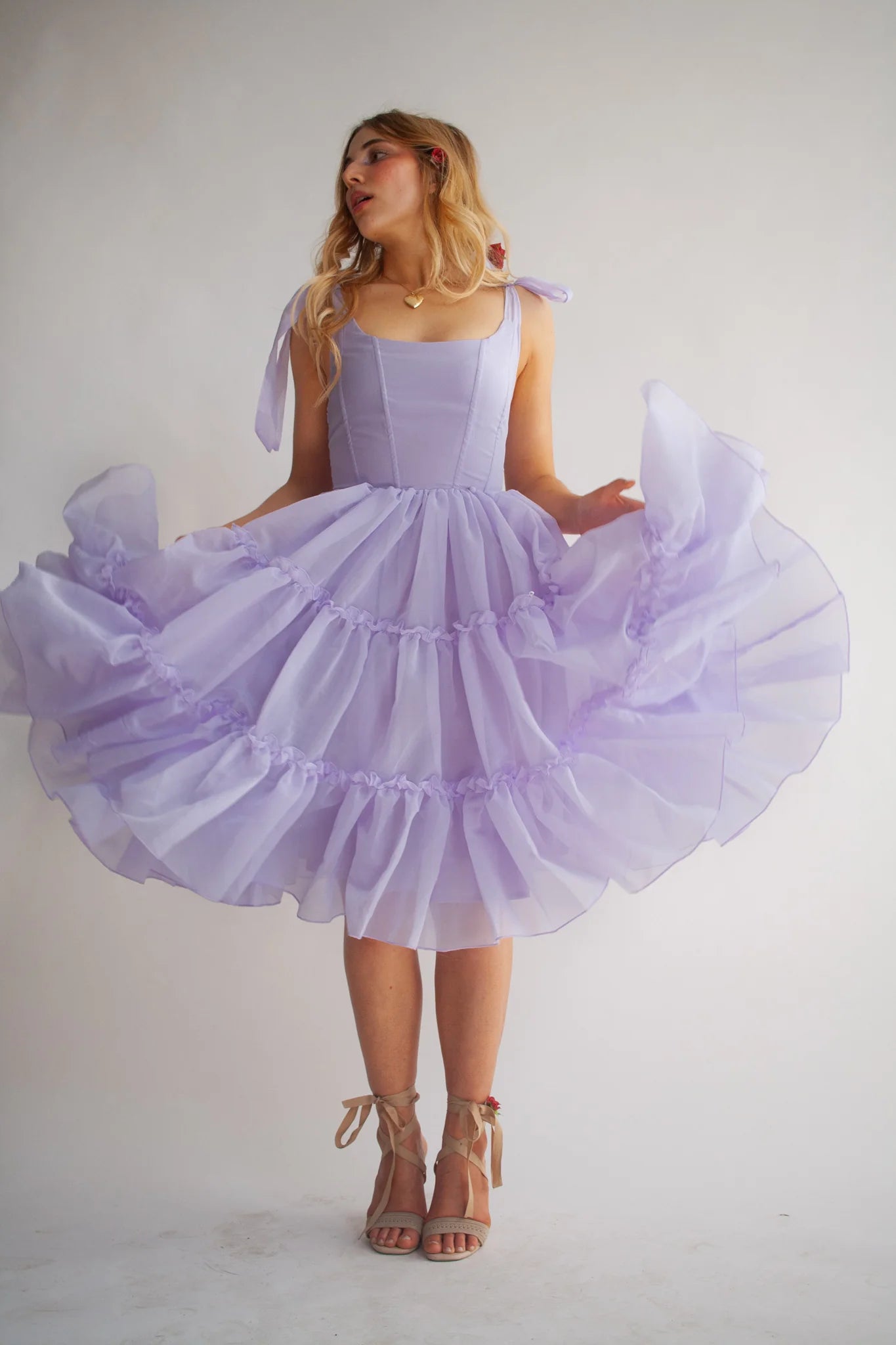 The Siena Dress in Lavande Purple