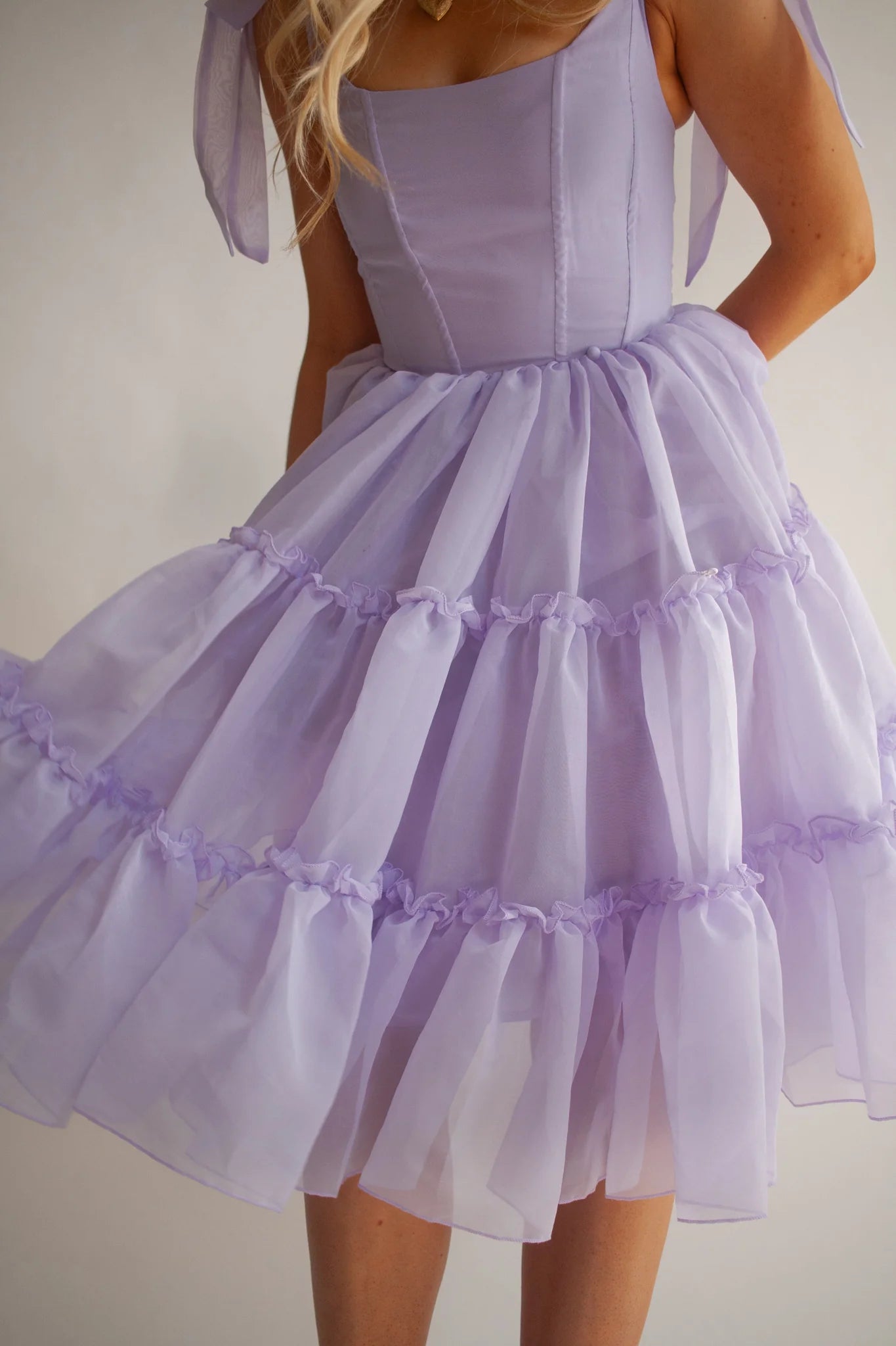 The Siena Dress in Lavande Purple