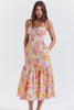 Elia' Ivory Floral Midi Sundress